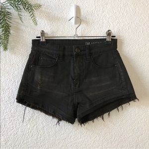 Blank NYC • Black distressed Jean Shorts